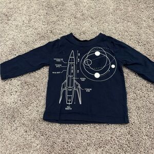 Boys 3T Hanna Andersson Dark Blue Space Rocket Long Sleeve & Pants